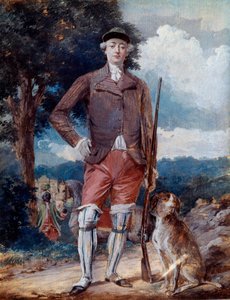 Retrato no pé de Charles-Philippe de França (1757-1836), Conde de Artois, futuro Charles X, no fato de caçador Watercolour de Alexandre Moitte (1750-1828) Século XVIII Amiens, Musee de Picardie de Alexandre Moitte