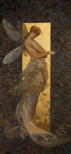 Composição com a ninfa alada ao nascer do sol de Alexandre de Riquer