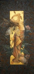 Composição com a ninfa alada ao nascer do sol de Alexandre de Riquer