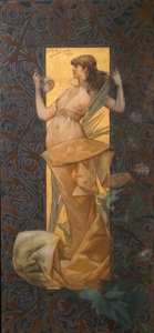 Composição com a ninfa alada ao nascer do sol de Alexandre de Riquer