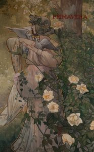 Luzes de teto decorativas para as quatro estações: Primavera de Alexandre de Riquer