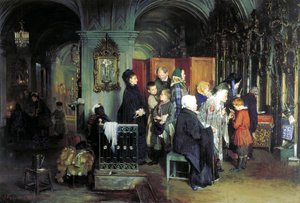 Antes da Confissão, 1877. de Alexei Ivanovich Korzukhin