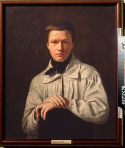 Autoretrato (Autorretrato) - Pintura de Alexei Vasilyevich Tyranov (1808-1859), óleo sobre tela