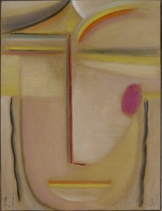 Resumo Head: Gold and Pink, 1931 (óleo sobre papelão)