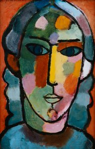 Cabeça de menina; Madchenkopf, c. 1915-16 de Alexej von Jawlensky