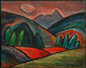 Paisagem perto de Oberstorf de Alexej von Jawlensky