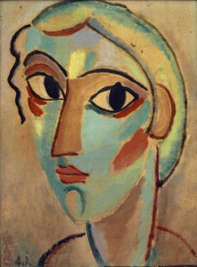Cabeça mística: Cabeça de menina (meia-cabeça) de Alexej von Jawlensky