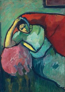 Mulher sentada, 1909 de Alexej von Jawlensky