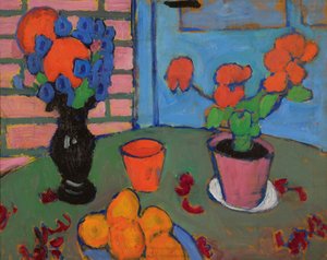 Natureza-morta com flores e laranjas de Alexej von Jawlensky