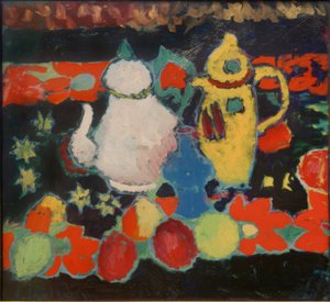 Natureza Morta com Pote Amarelo e Branco de Alexej von Jawlensky