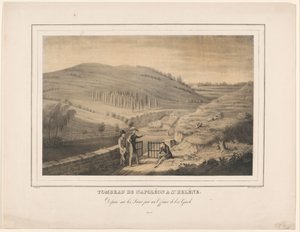 Graf van Napoleon em Sint-Helena Túmulo de Napoleão em Ste. Helena (título no objeto) de Alexis Bafcop