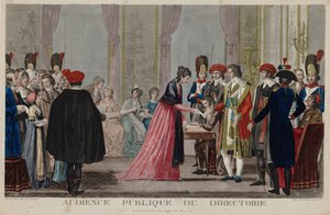 Audiência pública do Diretório, ca 1797. de Alexis Chataignier