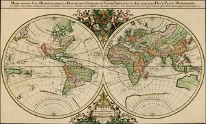 Mapa do mundo de 1691 de Alexis-Hubert Jaillot de Alexis Hubert Jaillot