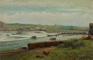 Lagoa de Moinho em Minneapolis