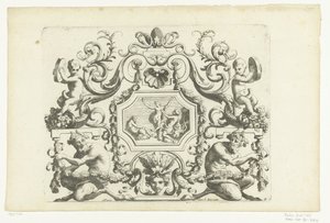 Achthoekig paneel met Orpheus en Eurydice
Novos desenhos para painéis, painéis, carpetes &c. (título da série) de Alexis Loir (I)