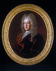 Retrato de um cavalheiro (sobre tela, oval) de Alexis Simon Belle