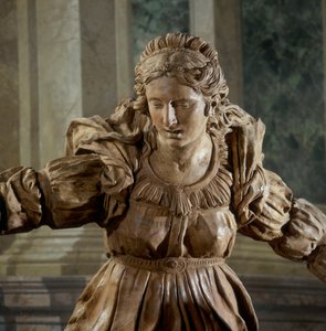 Maria Madalena, detalhe da Lamentação de Cristo, na Capela do Beato Aldrovandi (terracotta) de Alfonso Lombardi