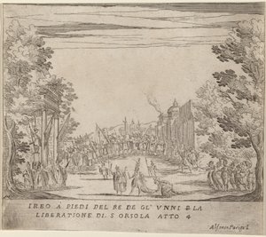 Jereo Diante do Rei dos Hunos para a Libertação de Santa Úrsula de Alfonso Parigi II