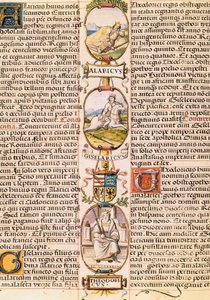 Árvore genealógica dos reis dos reinos das Astúrias e Leão, de "Genealogia dos Reis da Espanha" de Alonso de Cartagena de Alfonso de Cartagena