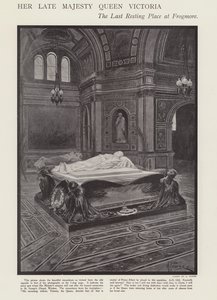 O último lugar de descanso da Rainha Victoria em Frogmore (litho)
