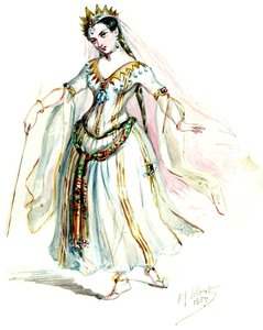 Halévy - La magicienne - modelos de figurinos de Alfred Albert - 10. fadas, coro de senhoras (retocado) de Alfred Albert
