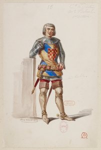 Halévy - La magicienne - modelos de figurinos de Alfred Albert - 16. Conde de Poitou, 1º fato, M. Belval de Alfred Albert