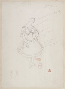 Halévy - La magicienne - modelos de figurinos de Alfred Albert - 24. Mlle Zina, (pas de deux)