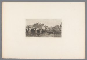 Vista da Pont Neuf Le Pont Neuf (título no objeto) gravuras francesas de 1874 (título da série) L