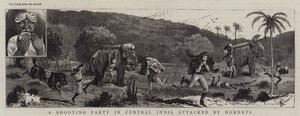 Uma festa de tiro na Índia Central atacada por Hornets de Alfred Chantrey Corbould