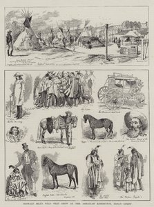 Wild West Show de Buffalo Bill na exposição americana, Earl&39;s Court de Alfred Chantrey Corbould