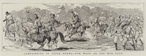 Campanha na Alta Birmânia, nosso Woon on the War Path de Alfred Chantrey Corbould