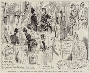 Exposição e Venda de Obra do Fundo Industrial de Donegal, Spencer House, St James&39;s Place de Alfred Chantrey Corbould