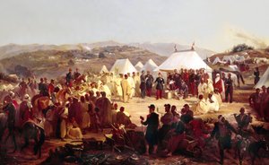 Conquista da Argélia: rendição da tribo Beni Raten da Cabília ao marechal francês Randon (1795-1871) em 1854