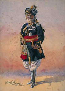 Mandato Nativa Honorário Nawab Sir Hafiz Muhammad Abdullah Khan, ilustração para &39;Exércitos da Índia&39; pelo major GF MacMunn, publicado em 1911, 1910
