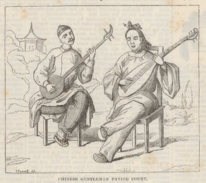 Senhores chineses que jogam a corte de Alfred Crowquill