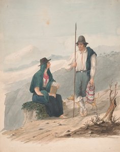 Homem e mulher de Chasna-Tenerife de Alfred Diston