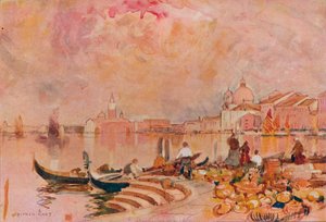 Brilho da noite, Veneza, c1895 de Alfred East