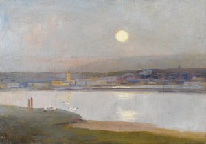 Nascer da Lua sobre Hayle, de Lelant, c.1892