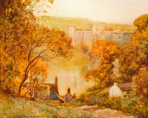 Castelo de Chepstow, no Wye, c1910 de Alfred East