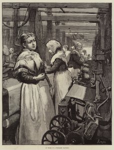 No trabalho em uma fábrica de lã de Alfred Edward Emslie