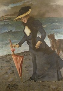 Na costa do mar, 1891 de Alfred Emile Stevens