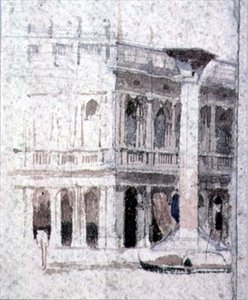 Um edifício em Veneza, perto de São Marcos, século XIX de Alfred Emile Stevens