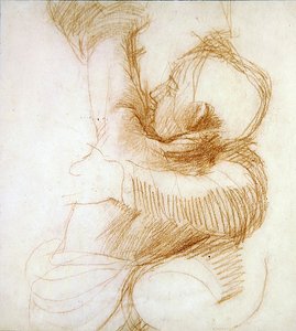 Mãe e Filho, c.1851 (giz sangüíneo sobre papel)