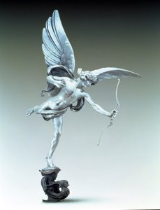 O Anjo da Caridade Cristã, uma réplica de Eros do Shaftesbury Memorial, 1893 (alumínio)