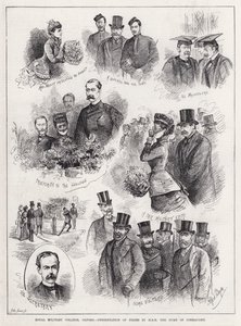 Royal Military College, Oxford, Apresentação dos Prémios por HRH o Duque de Connaught (gravura) de Alfred Gish Bryan