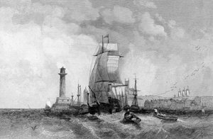 Margate, Kent, gravado por Henry Wallis, c.1830