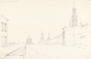 Moscou, 1827 (grafite no papel) de Alfred Gomersal Vickers