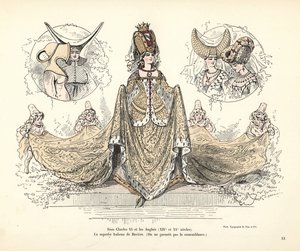 Traje de Isabel da Baviera, Rainha da França, cocares
