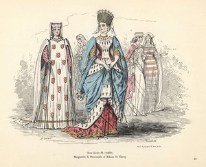 Trajes de Margaret de Provence e Rikaus de Claroy. de Alfred Grevin