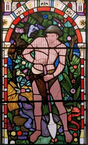 O assassinato de Abel por seu irmão Caim, c.1866 (vitral)